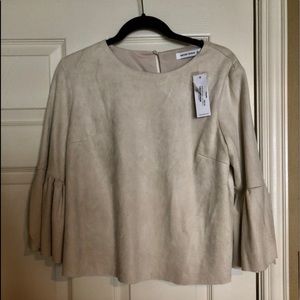 Cream 3/4 length sleeve top